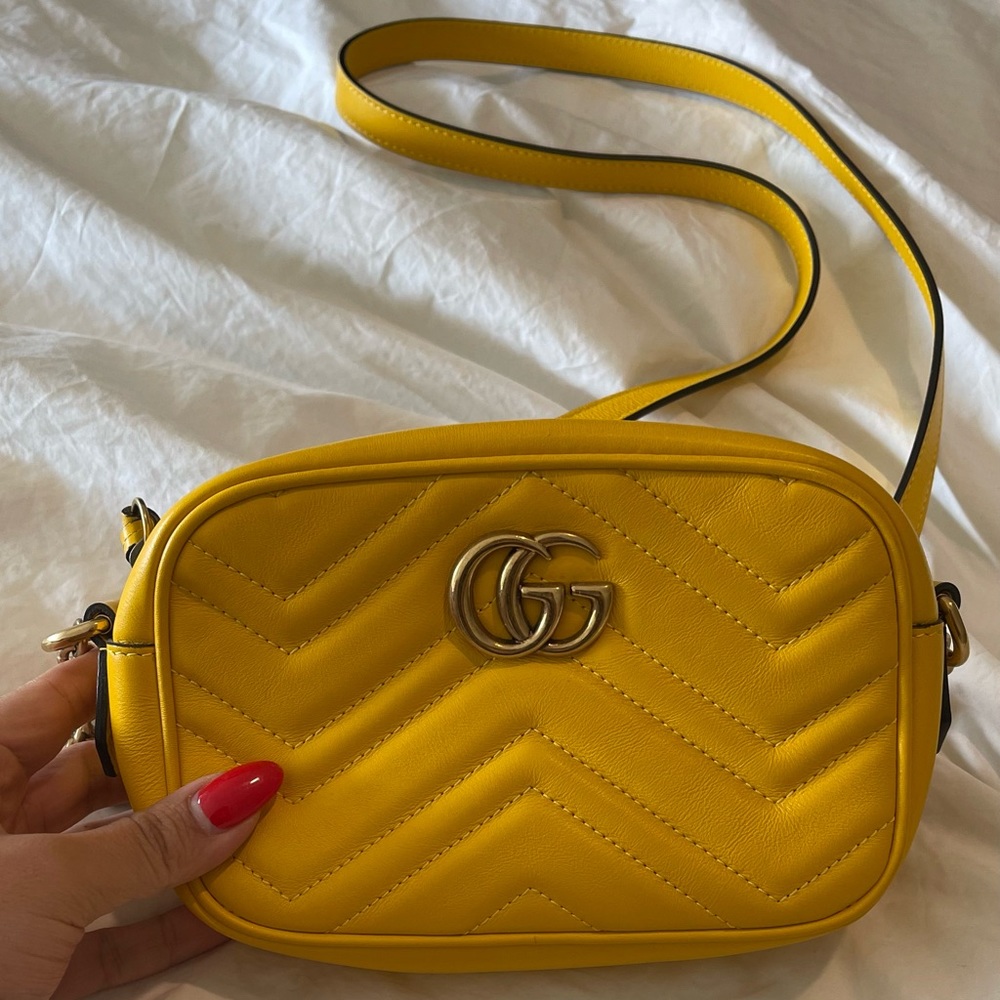 Yellow and gold Gucci cross body